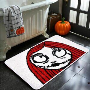 Nightmare Before Christmas Sally Bath Mat Halloween Non Slip Absorbent Rug Decor